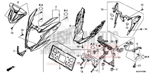 FRONT COWL CB500FAH de 2017